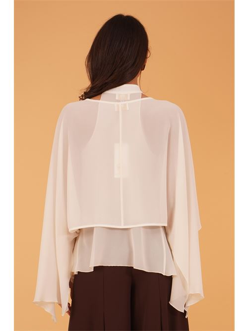 Canotta foulard in georgette GM by Gai Mattiolo | GM3705BURRO